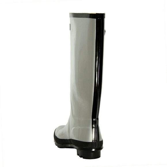 Women's Rainboots, Tall Rubber Rain Boots, RB-1410 Gunmetal, Size 6 - Picture 3 of 4